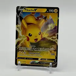 2020 Pokemon Vivid Voltage Pikachu V Ultra Rare Holo Full Art Card #43/185 NM - Image 1