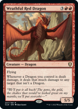 [1x] Wrathful Red Dragon Near Mint, English Commander Legends: Battle For Baldur - Image 1