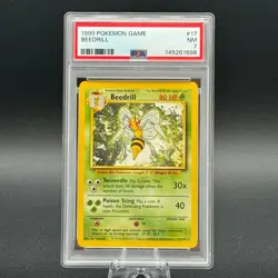 Beedrill 17/102 Near Mint Rare Base Set Vintage Pokemon TCG PSA 7 - Image 1