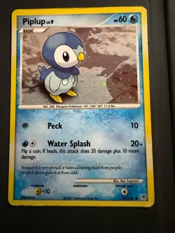 Piplup 93/130 - Cosmos Holo- Pokemon Diamond & Pearl W/ Swirl - Image 1