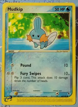 Mudkip 60/109 Common Ruby & Sapphire Pokemon NM+ - Image 1