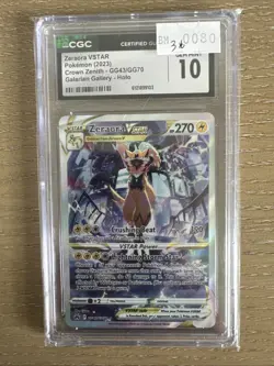 Pokemon Zeraora VSTAR Ultra Rare Holo CGC 10 Crown Zenith GG43/GG70 English - Image 1