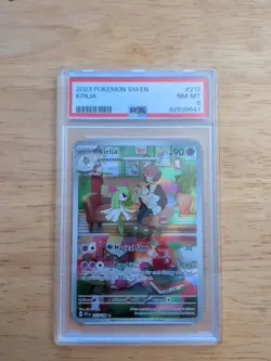 2023 POKEMON SVI EN-SCARLET & VIOLET ILLUSTRATION RARE #212 KIRLIA PSA 8 - Image 1