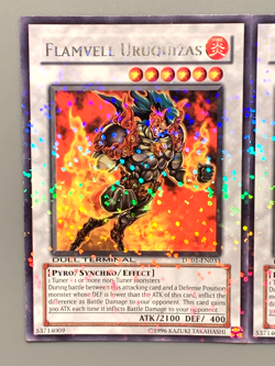 yugioh 3X FLAMVELL URUQUIZAS DT01-EN033 PARALLEL RARE near mint play set - Image 4