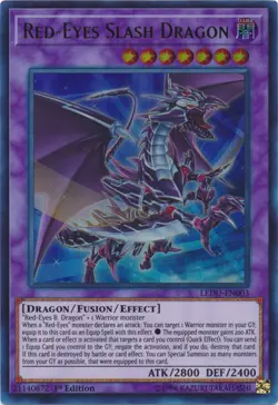 Yugioh! LP Red-Eyes Slash Dragon - LEDU-EN003 - Ultra Rare - 1st Edition Lightly - Image 1