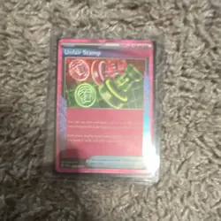 Pokemon TCG Unfair Stamp Trainer 165/167 English Card Stock Standard Size Card - Image 1