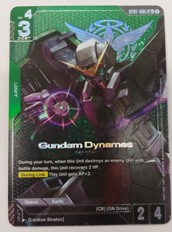 Gundam Card Game ST07-005 LR+ Gundam Dynames Alt Art Foil NM w/ Pics - Image 1