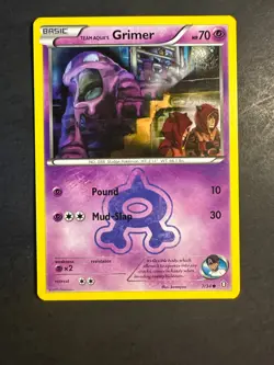 2015 Pokemon Double Crisis Team Aqua's Grimer 7 /34 Base card - Image 1
