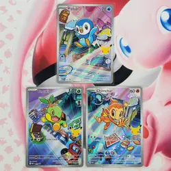 Piplup 042 + Chimchar 041 + Turtwig 040 - First Partner Pokemon Cards - #L658 - Image 1