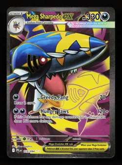 Mega Sharpedo ex 113/094 Ultra Rare Phantasmal Flames Pokemon Card - Image 1