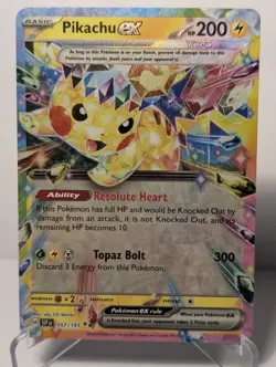 Pikachu ex 057/191 Surging Sparks Holo Pokemon TCG Card - Image 1