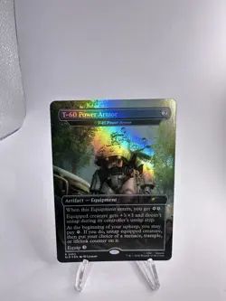 MTG Foil T-60 Power Armor Borderless Fallout Secret Lair NM - Image 1