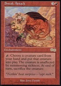 1x Sneak Attack Moderate Play, English Urza's Saga MTG Magic - Image 1