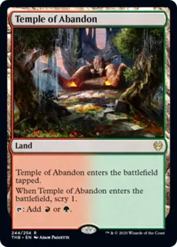 Temple of Abandon FOIL Theros Beyond Death NM Land Rare MAGIC MTG CARD ABUGames - Image 1
