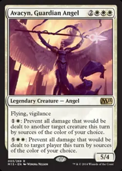 MTG Avacyn, Guardian Angel, Magic 2015, Heavily Played, English - Image 1