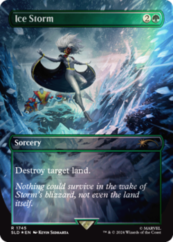 1x Ice Storm ~~ Borderless - Foil NM-Mint, English Secret Lair MTG Magic - Image 1