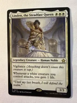 x1 Linden, the Steadfast Queen R MTG Foundations M/NM, English - Image 1