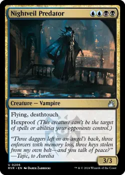 Nightveil Predator Ravnica Remastered Foil 206 LP pokemon card - Image 1