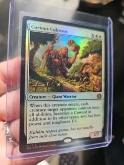 MTG ECL Curious Colossus FOIL 0012 Lorwyn Eclipsed Mythic - Image 4