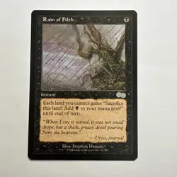 Rain of Filth - Magic the Gathering MtG - Urza's Saga - LP/MP - Image 1