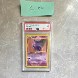 Pokemon TCG Gengar Fossil 20/62 Rare PSA 7 1999 English Unlimited Regular - Image 1