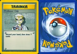 PROFESSOR OAK 88/102 UNCOMMON BASE SET UNLIMITED POKEMON MP - Image 3