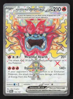 Hearthflame Mask Ogerpon ex Ultra Rare Holo TWM 192/167 NM Pokemon TCG - Image 1