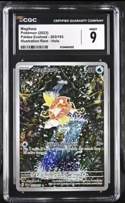 Pokemon TCG Magikarp Paldea Evolved Illustration Rare CGC 9 203/193 Centered - Image 1