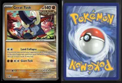 Great Tusk (Master Ball Pattern) 055/131 SV: Prismatic Evolutions Pokemon NM/M - Image 3