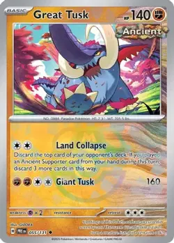 Great Tusk (Master Ball Pattern) 055/131 SV: Prismatic Evolutions Pokemon NM/M - Image 4