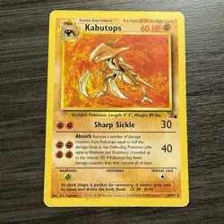 Kabutops (24) Rare Unlimited Fossil 24/62 HP Pokemon TCG - Image 1