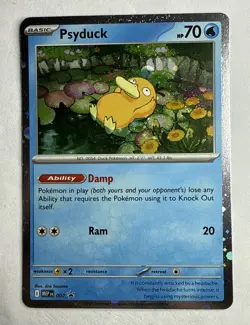 Pokemon Mega Evolution Promo Psyduck 007 Cosmos Holo - Near Mint - Image 1