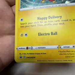 Pokemon TCG Special Delivery Pikachu SWSH074 Center Promo Near Mint - Image 5