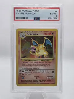 CHARIZARD Pokemon 4/102 Base Set Holo PSA 6 (Unlimited) - Image 1