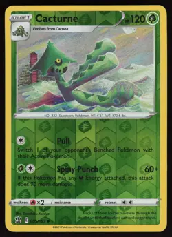 CACTURNE 005/163 UNCOMMON BATTLE STYLES POKEMON REVERSE HOLO NM/M - Image 1
