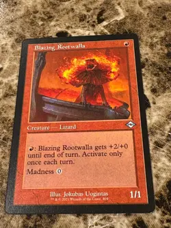 BLAZING ROOTWALLA Magic the Gathering MTG Modern Horizons 2 Retro Frame - Image 1