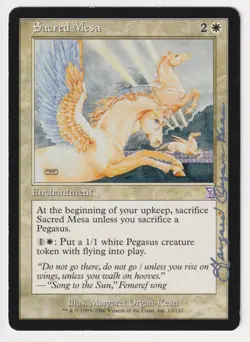 Signed Sacred Mesa Proof HP Timeshifted Artist Margaret Organ-Kean MTG Magic AP! - Image 1