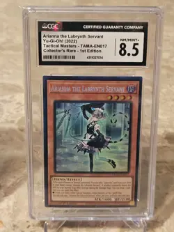 TAMA-EN017 Arianna the Labrynth Servant Collector's Rare YuGiOh CGC 8.5 NM/MINT+ - Image 1