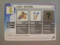 Pokemon LADY ASTRID e-Reader battle-e card Ruby Sapphire Mawile Minun 129-B002 - Image 1