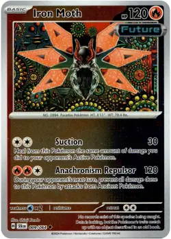 Iron Moth - 009/064 - Reverse Holo Shrouded Fable Pokemon Card - NM/M! - Image 1