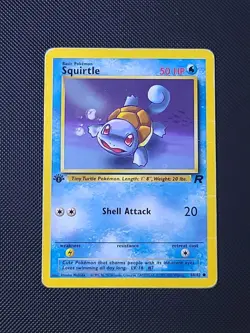 Squirtle 68/82 Team Rocket Pokemon Card TCG 1st Edition DMG - Image 1
