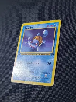 Squirtle 68/82 Team Rocket Pokemon Card TCG 1st Edition DMG - Image 3