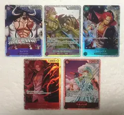 Lot of 5 Japanese ONE PIECE Cardgame Super Rare Card Set TCG - Image 1