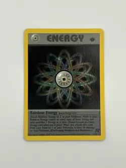 1st Edition Rainbow Energy 17/82 Team Rocket Holo Rare - Pokemon TCG Card NM - Image 1