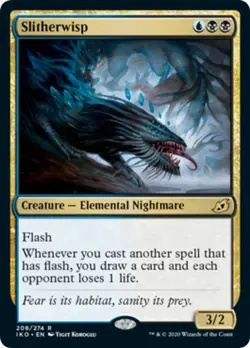 Slitherwisp FOIL Ikoria: Lair of Behemoths NM Blue Black Rare MTG CARD ABUGames - Image 1