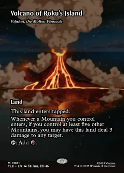 [1x] Volcano of Roku's Island - Valakut, the Molten Pinnacle - Borderless Near M - Image 1