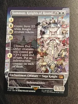 Summon: Knights of Round BORDERLESS 0359 Final Fantasy NM Magic the Gathering - Image 1