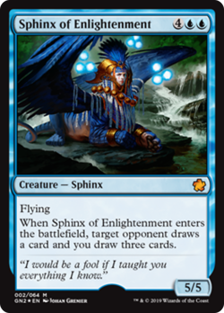 Sphinx of Enlightenment FOIL Game Night 2019 NM Blue Mythic Rare CARD ABUGames - Image 1