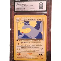 Cgc world record. 1 of 1 Pokemon TCG Light Lanturn Neo Destiny23/105 1st Edition - Image 1