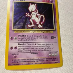 Mewtwo 10/102 Base Set Unlimited Holo Rare Pokemon TCG 1999 - Image 3